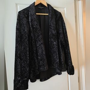 Black Velvety Drapey Shawl Cardigan